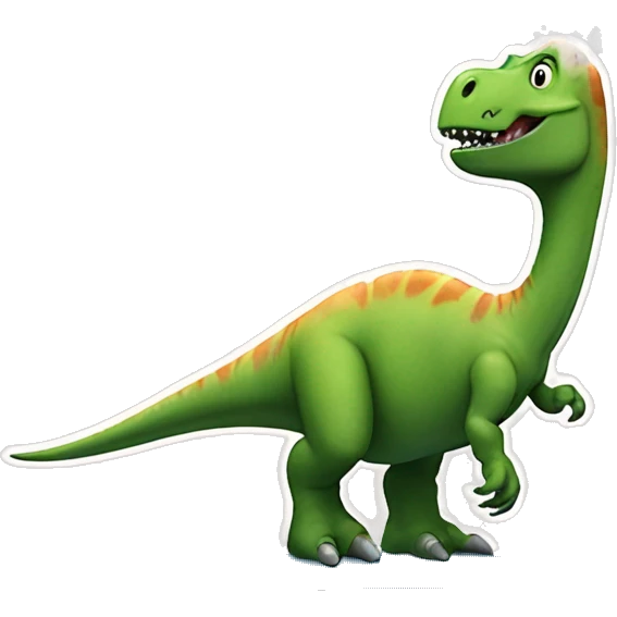 Dinosaur  smoking on a Surfboard ￼ emoji