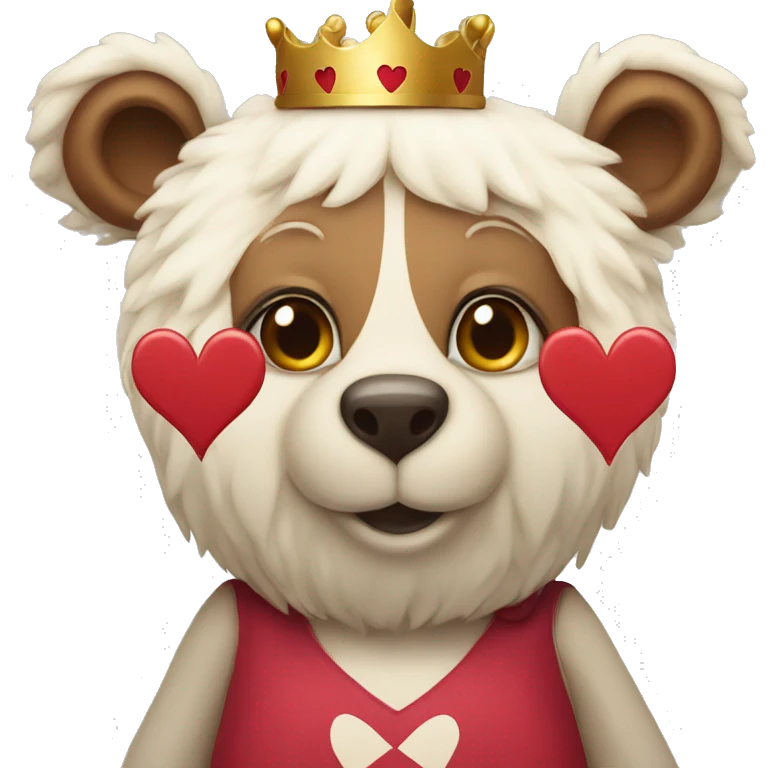 Queen of hearts bear. emoji