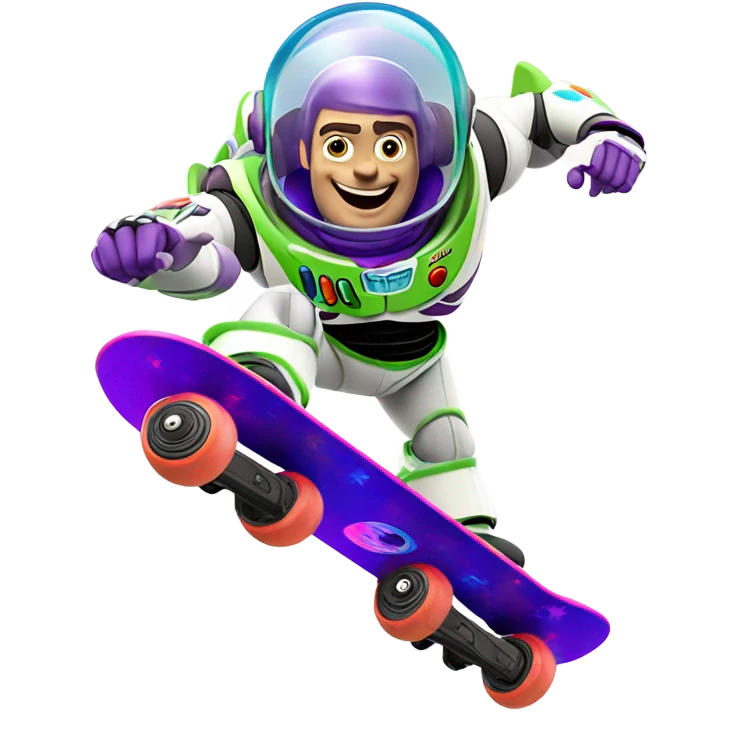 Buzz light year rollerblading  emoji