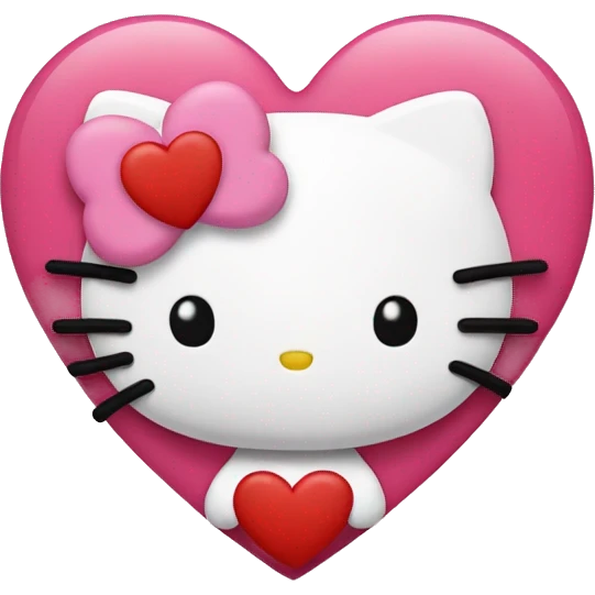 Hello kitty heart emoji
