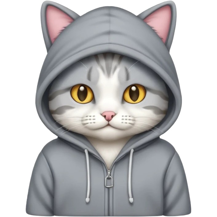Cat with hoodie  emoji