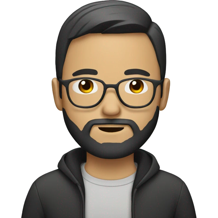 asian man with beard and glasses emoji