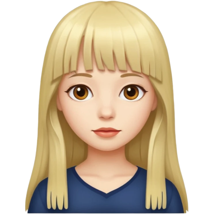 lecture girl with fringe long hair emoji