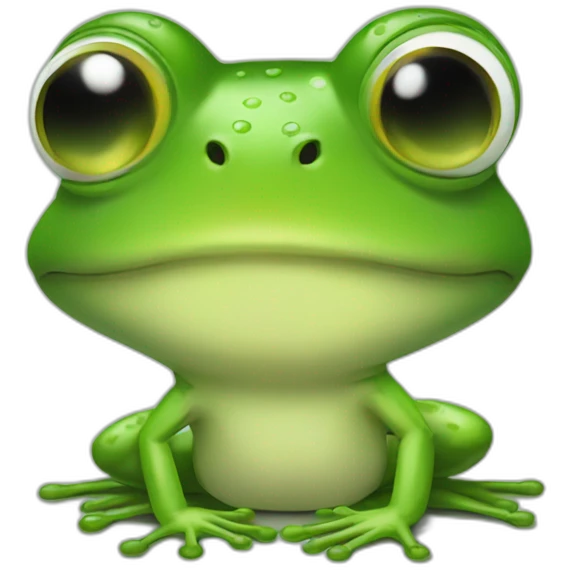 A frog which kiss a frog emoji