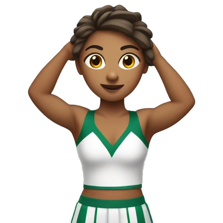Cheerleader with arms in a V position emoji