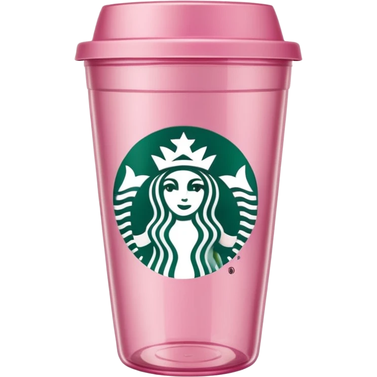 Quiero q sea un vaso de Starbucks rosa emoji