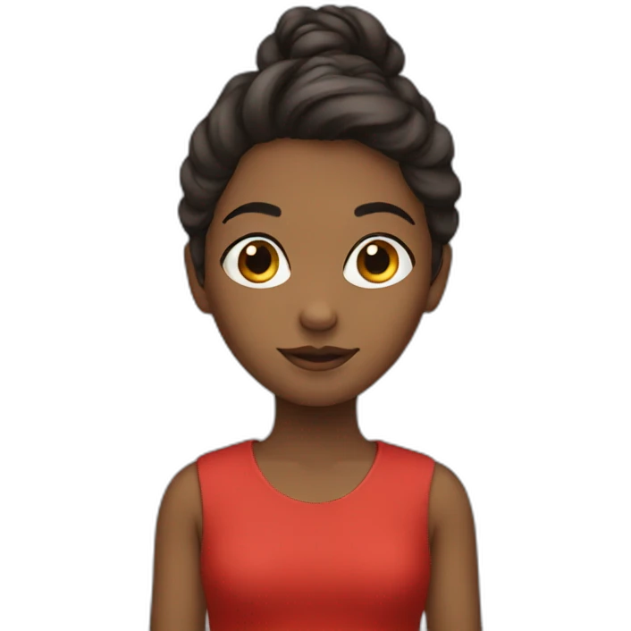 Girl in red emoji