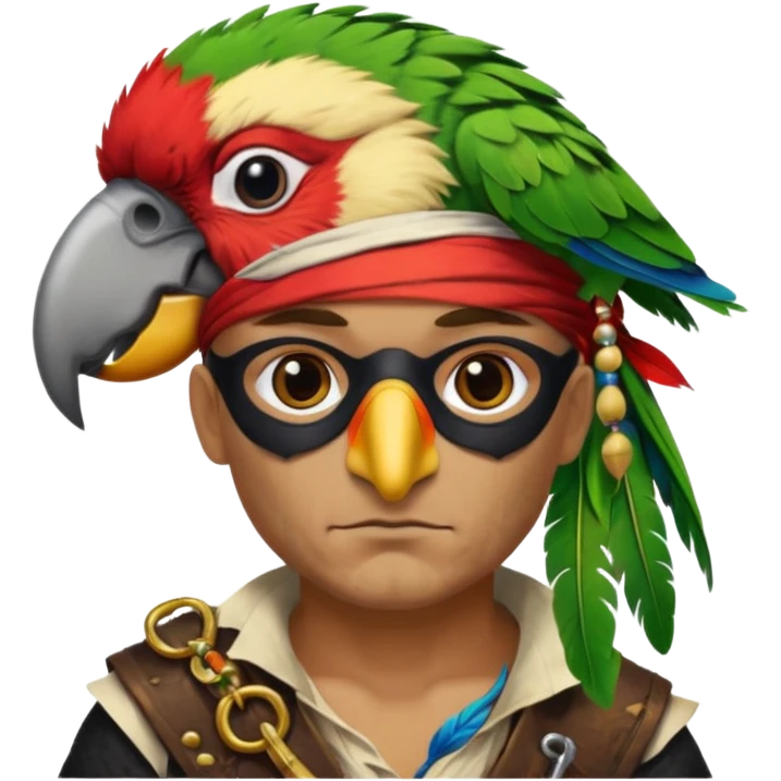 pirate and parrot emoji