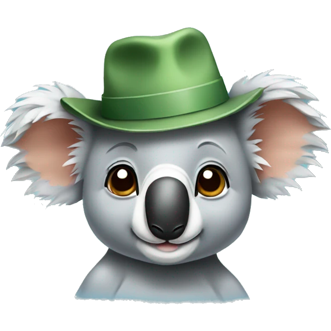 Koala with hat emoji
