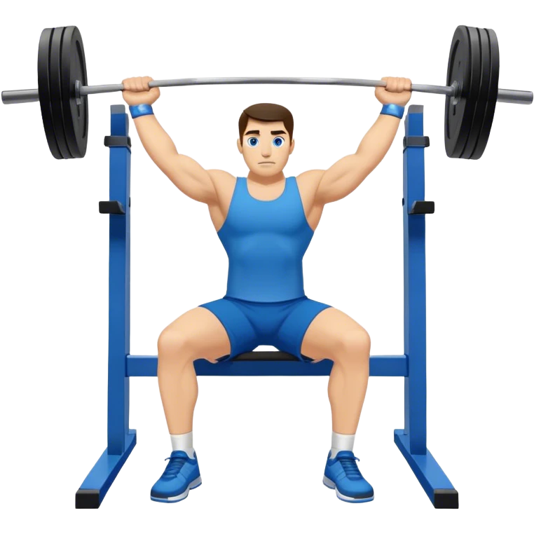 blue shorts close-grip flat-benchpress emoji