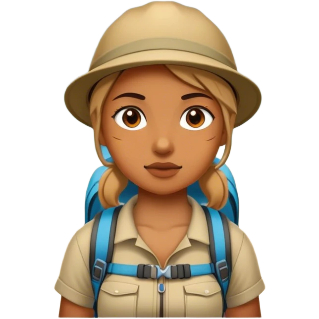 Girl goes trekking emoji