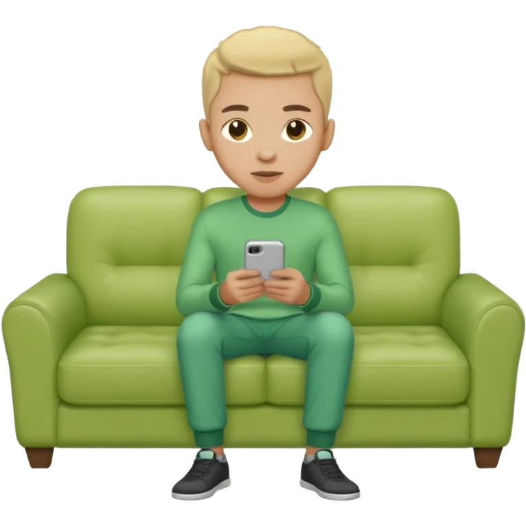 no TV, and make the couch a light green color emoji