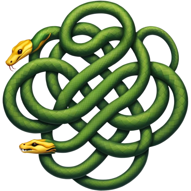 five snakes arranged in a circle emoji