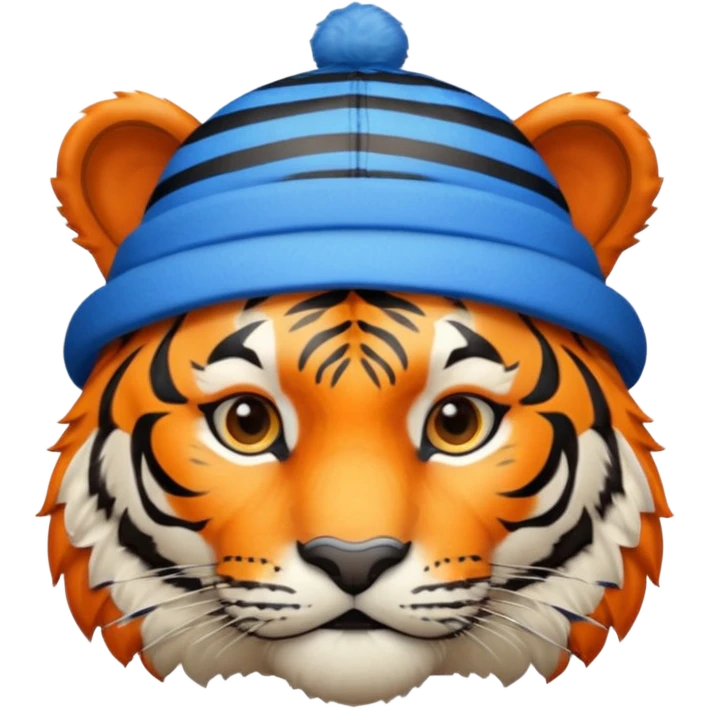 blue hat tiger emoji