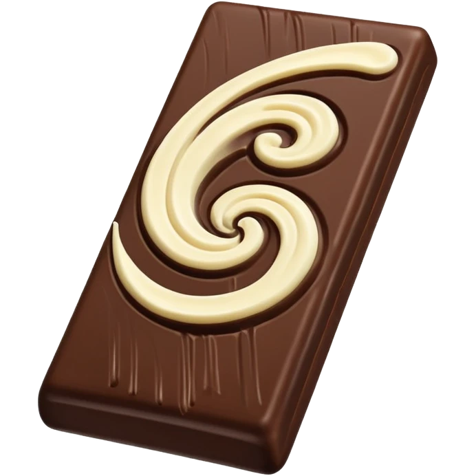 Chocolate negro con chocolate blanco emoji
