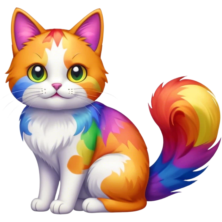 Lesbian pride cat  emoji