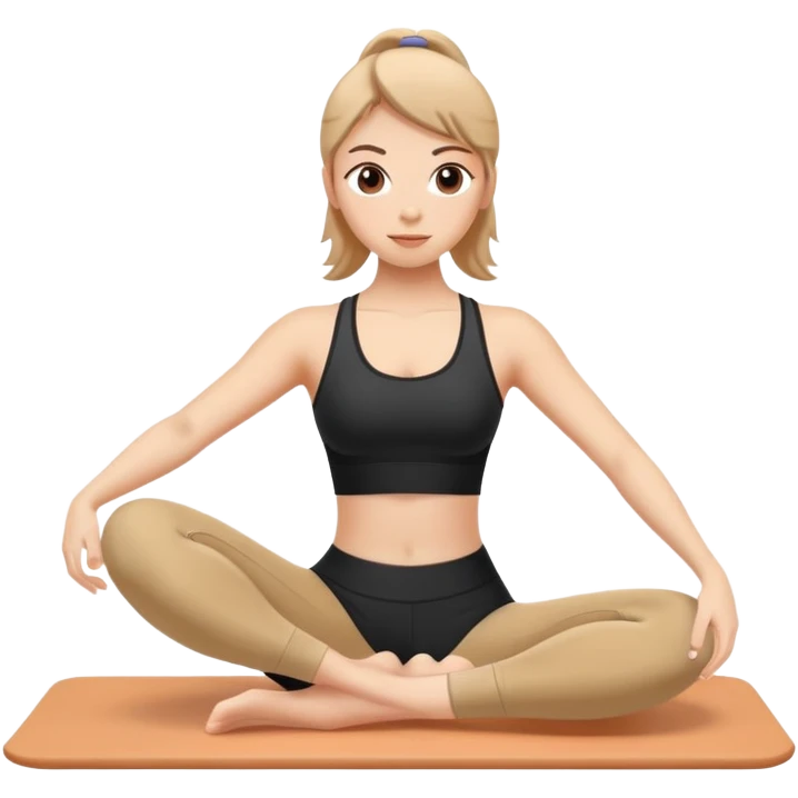 Girl doing pilates emoji