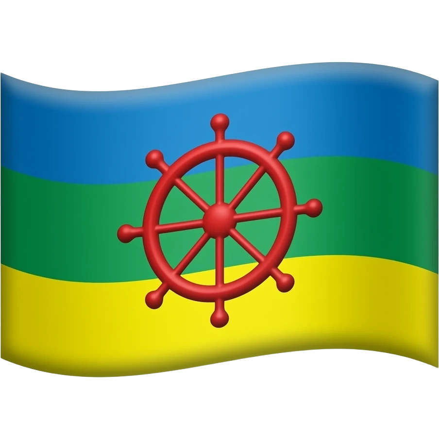 Pero esa es la bandera de Rumanía, no es la bandera gitana emoji