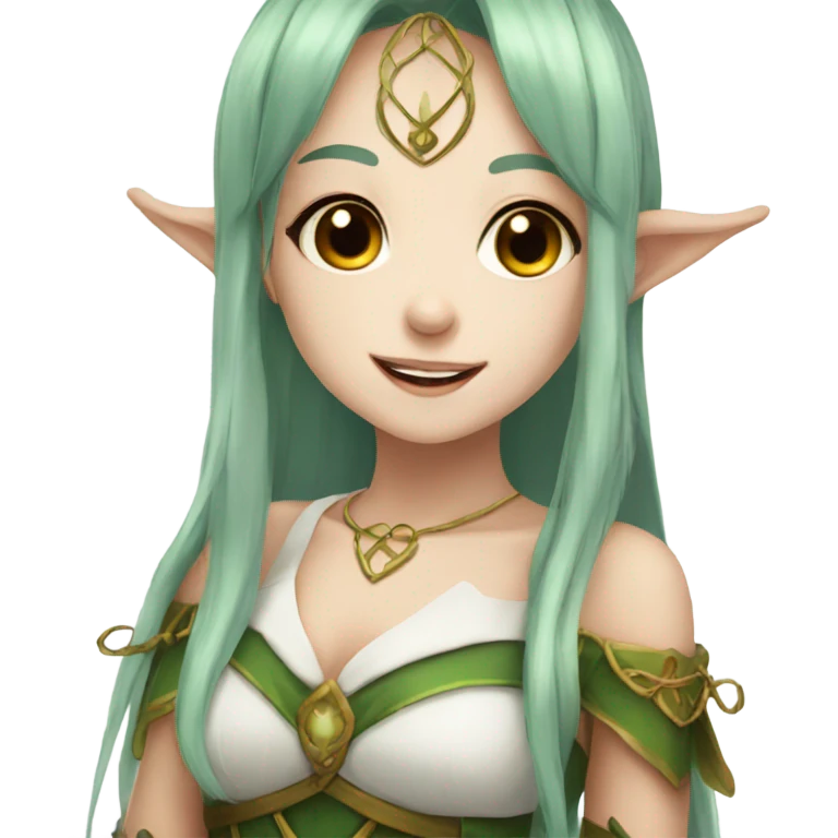 Pretty anime elf girl  emoji