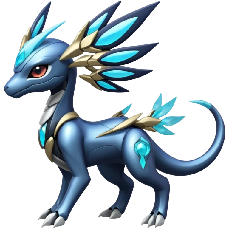Futuristic Meloetta-Zekrom-Kyurem-Dialga-Suicune-Pteromon-hybrid emoji