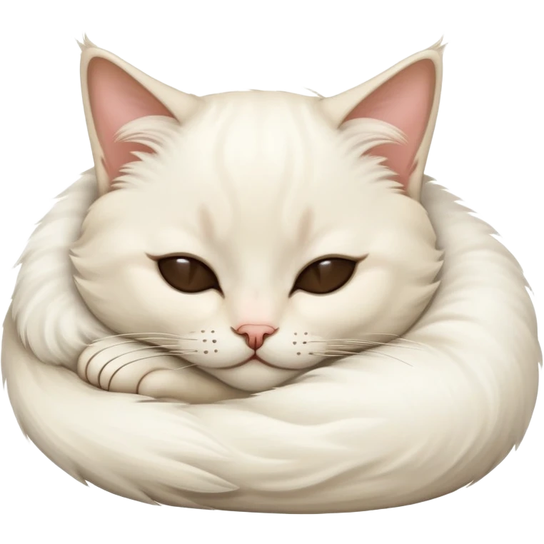 White Siam cat sleep emoji