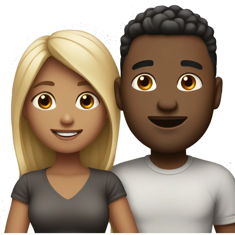 Interracial couple ￼ emoji
