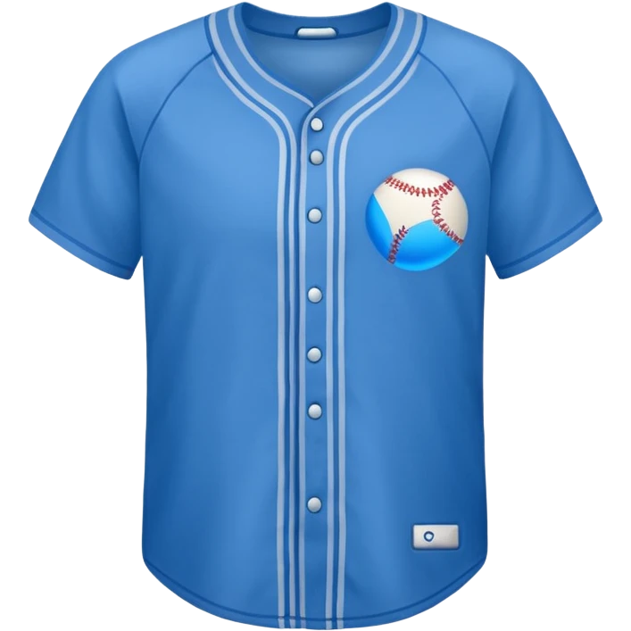franela de beisbol color azul emoji