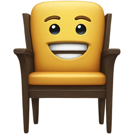 Chair with a human face  emoji