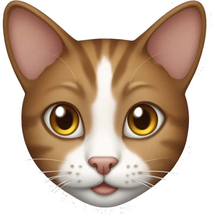 brown and white cat emoji