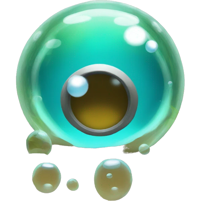 bubbles buried in this jungle emoji