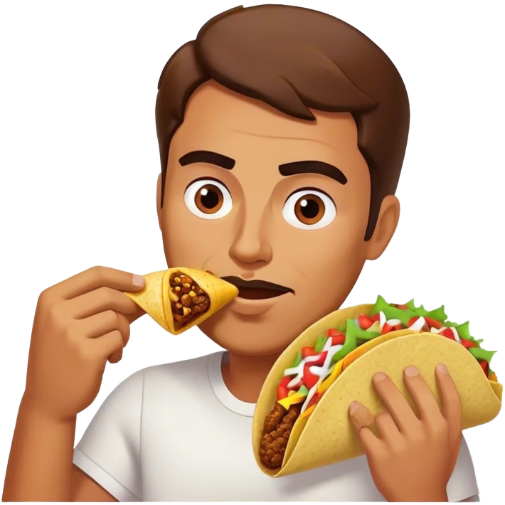 Guy eating Taco Bell  emoji