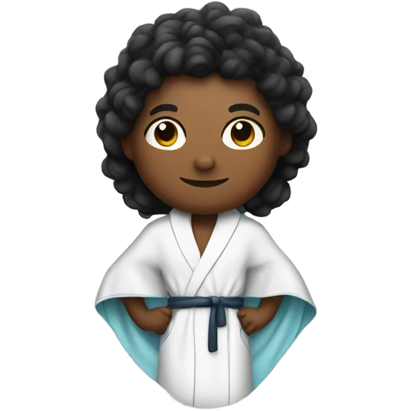Superhero wearing bathrobe as a cape emoji