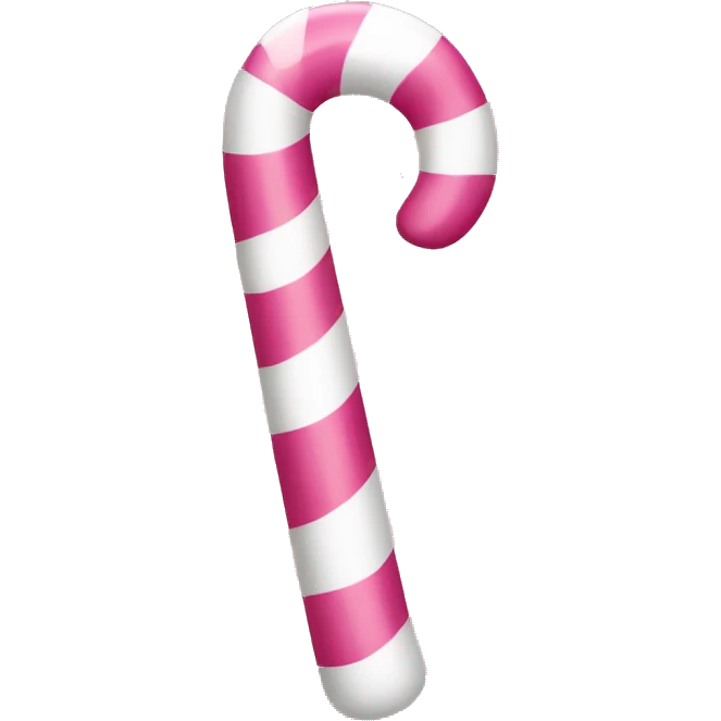 One pink candycane emoji