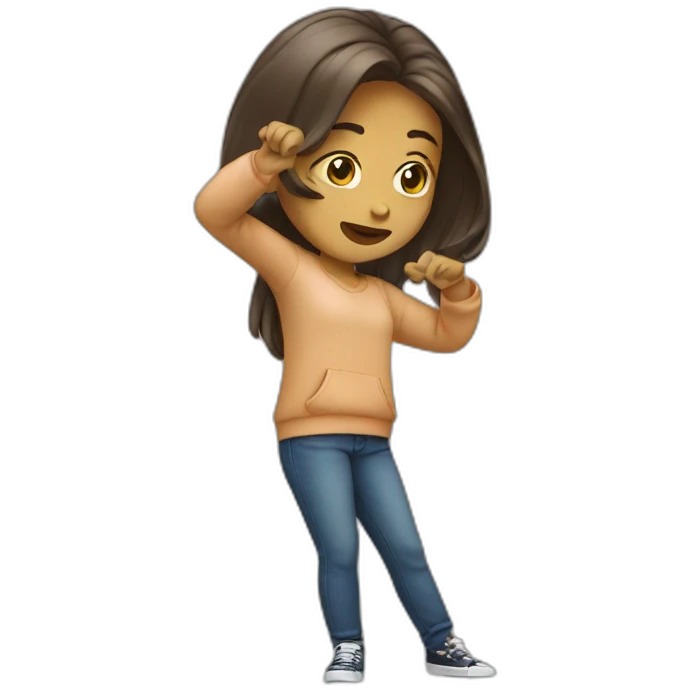 Girl dab emoji