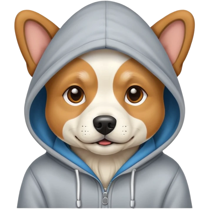 Dog with hoodie  emoji