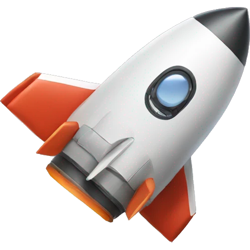 A cool rocket emoji emoji