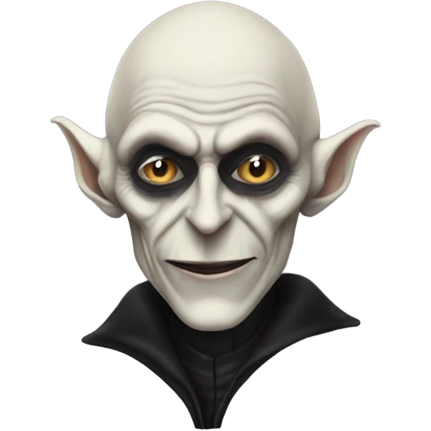 Nosferatu doing a peace sign taking a selfie emoji
