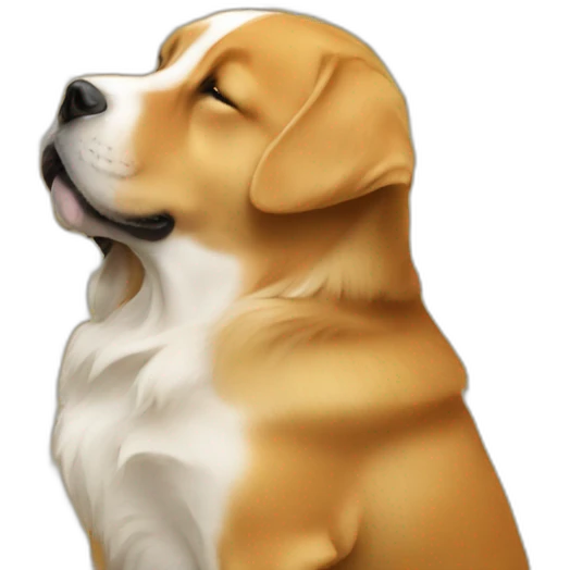 trump kissing a dog emoji