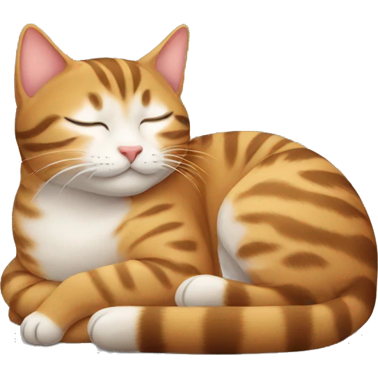 Tabby cat sleeping emoji