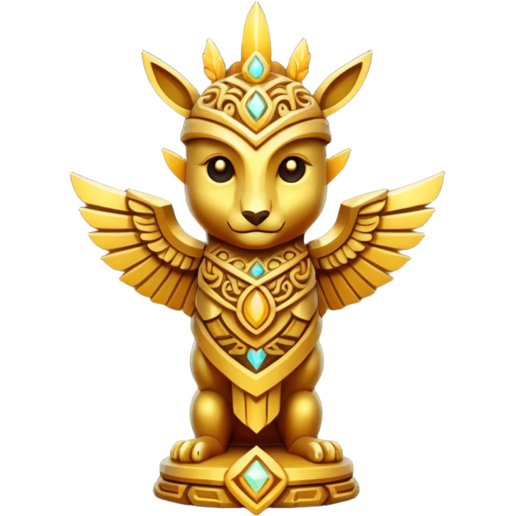 fantasy magic golden totem low poly emoji