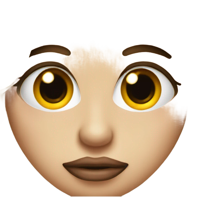 Emoji with two lines for eyes and puckered lips emoji