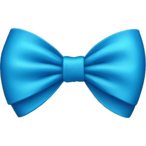 Blue bow emoji