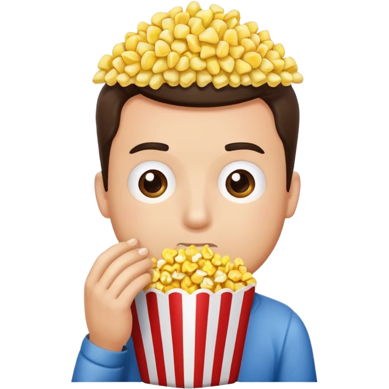 Un homme qui mange du pop-corn  emoji
