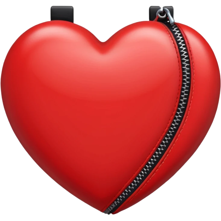 heart with black zipper emoji