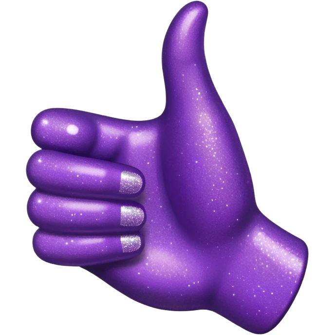 glitter purple hand thumbs up emoji