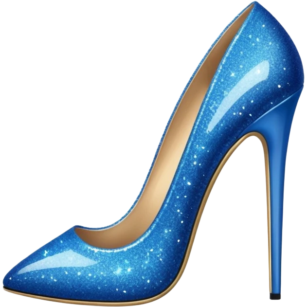 Blue glitter heels emoji