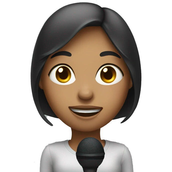 girl with microphone emoji