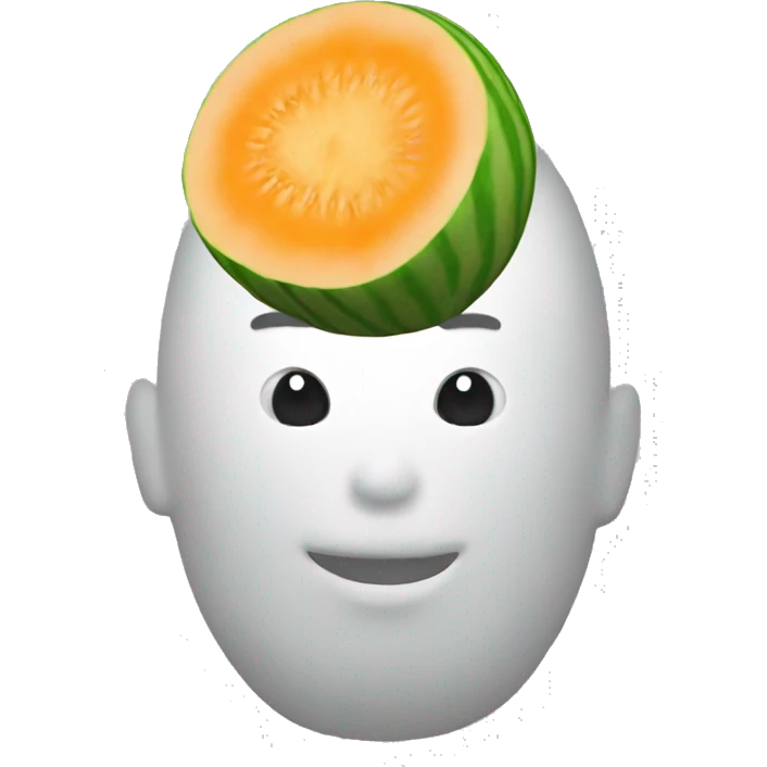 3D muskmelon  emoji