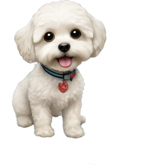 Maltipoo on a surfboard emoji