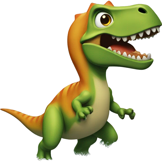 Dinosaurio surfeando emoji